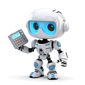 Roboter mit Taschenrechner